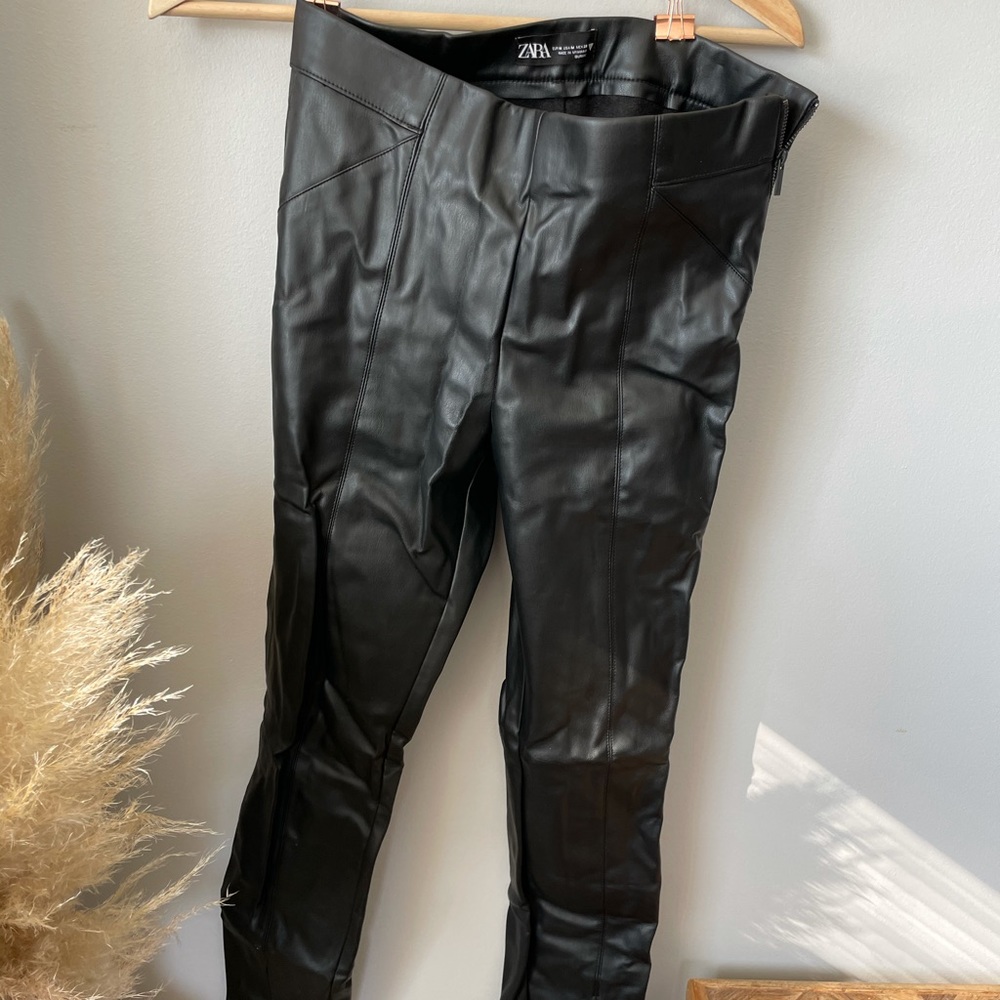 Zara leather pants